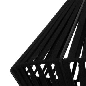 GLOBOSTAR® NUI 205-0061 Boho Κρεμαστό Φωτιστικό Οροφής με Ντουί 1 x E27 AC 220-240V IP20 – Μαύρο – M36 x Π36 x Υ27cm