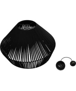 GLOBOSTAR® NUI 205-0062 Boho Κρεμαστό Φωτιστικό Οροφής με Ντουί 1 x E27 AC 220-240V IP20 – Μαύρο – M60 x Π60 x Υ41cm