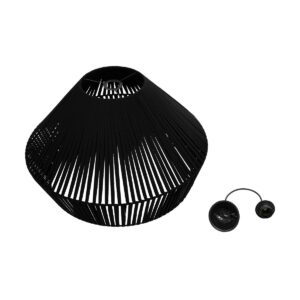 GLOBOSTAR® NUI 205-0062 Boho Κρεμαστό Φωτιστικό Οροφής με Ντουί 1 x E27 AC 220-240V IP20 – Μαύρο – M60 x Π60 x Υ41cm