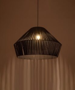 GLOBOSTAR® NUI 205-0062 Boho Κρεμαστό Φωτιστικό Οροφής με Ντουί 1 x E27 AC 220-240V IP20 – Μαύρο – M60 x Π60 x Υ41cm