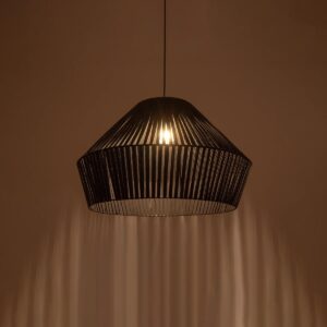 GLOBOSTAR® NUI 205-0062 Boho Κρεμαστό Φωτιστικό Οροφής με Ντουί 1 x E27 AC 220-240V IP20 – Μαύρο – M60 x Π60 x Υ41cm