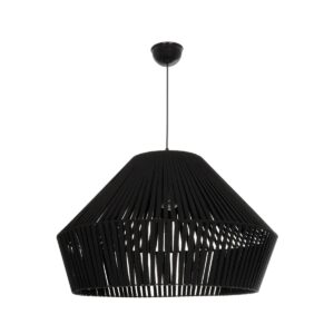 GLOBOSTAR® NUI 205-0062 Boho Κρεμαστό Φωτιστικό Οροφής με Ντουί 1 x E27 AC 220-240V IP20 – Μαύρο – M60 x Π60 x Υ41cm