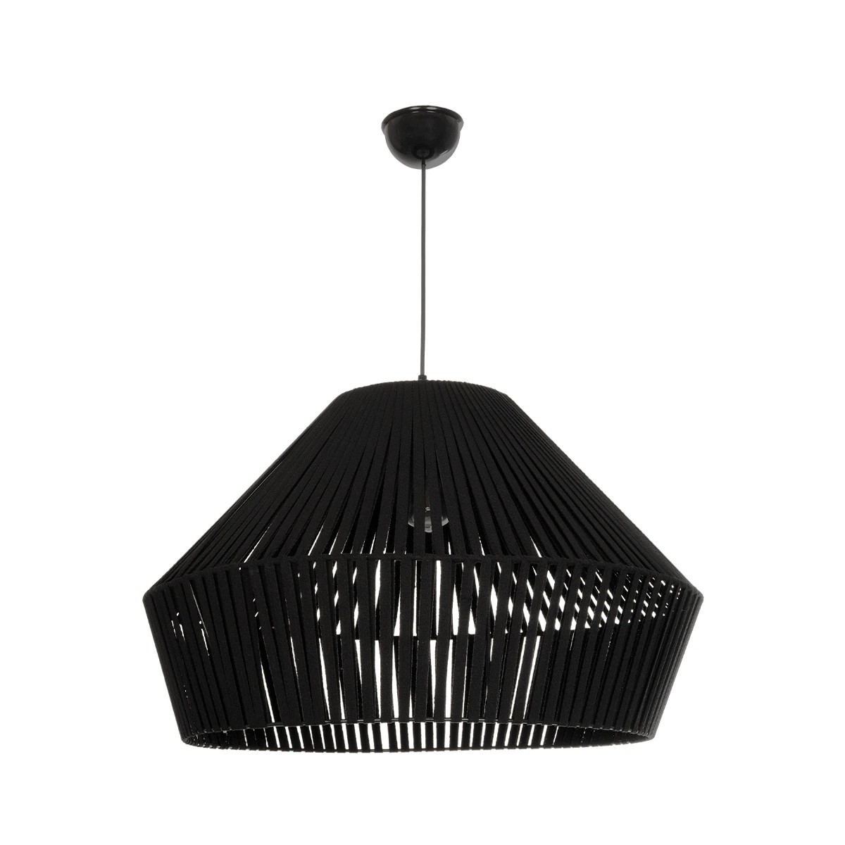 GLOBOSTAR® NUI 205-0062 Boho Κρεμαστό Φωτιστικό Οροφής με Ντουί 1 x E27 AC 220-240V IP20 – Μαύρο – M60 x Π60 x Υ41cm