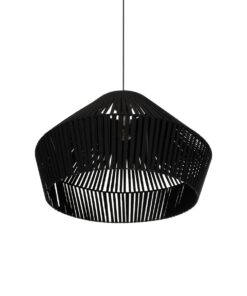 GLOBOSTAR® NUI 205-0062 Boho Κρεμαστό Φωτιστικό Οροφής με Ντουί 1 x E27 AC 220-240V IP20 – Μαύρο – M60 x Π60 x Υ41cm