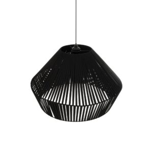 GLOBOSTAR® NUI 205-0062 Boho Κρεμαστό Φωτιστικό Οροφής με Ντουί 1 x E27 AC 220-240V IP20 – Μαύρο – M60 x Π60 x Υ41cm