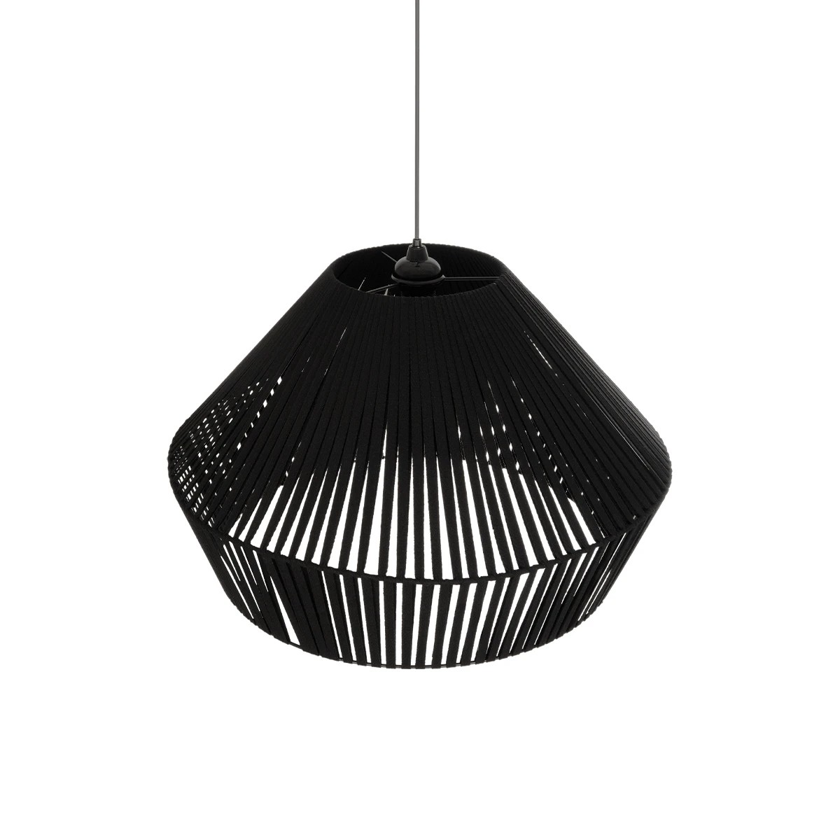 GLOBOSTAR® NUI 205-0062 Boho Κρεμαστό Φωτιστικό Οροφής με Ντουί 1 x E27 AC 220-240V IP20 – Μαύρο – M60 x Π60 x Υ41cm