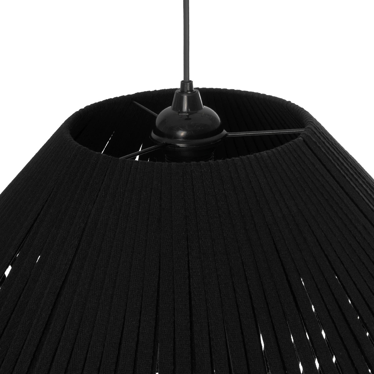 GLOBOSTAR® NUI 205-0062 Boho Κρεμαστό Φωτιστικό Οροφής με Ντουί 1 x E27 AC 220-240V IP20 – Μαύρο – M60 x Π60 x Υ41cm