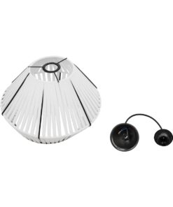 GLOBOSTAR® NUI 205-0063 Boho Κρεμαστό Φωτιστικό Οροφής με Ντουί 1 x E27 AC 220-240V IP20 – Λευκό – M36 x Π36 x Υ27cm