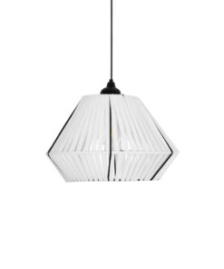 GLOBOSTAR® NUI 205-0063 Boho Κρεμαστό Φωτιστικό Οροφής με Ντουί 1 x E27 AC 220-240V IP20 – Λευκό – M36 x Π36 x Υ27cm