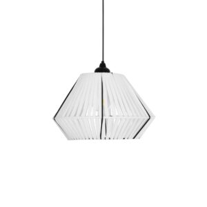 GLOBOSTAR® NUI 205-0063 Boho Κρεμαστό Φωτιστικό Οροφής με Ντουί 1 x E27 AC 220-240V IP20 – Λευκό – M36 x Π36 x Υ27cm
