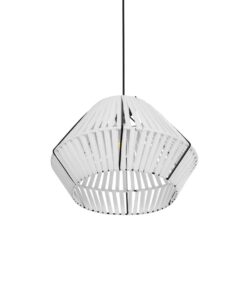 GLOBOSTAR® NUI 205-0063 Boho Κρεμαστό Φωτιστικό Οροφής με Ντουί 1 x E27 AC 220-240V IP20 – Λευκό – M36 x Π36 x Υ27cm