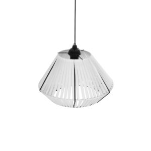 GLOBOSTAR® NUI 205-0063 Boho Κρεμαστό Φωτιστικό Οροφής με Ντουί 1 x E27 AC 220-240V IP20 – Λευκό – M36 x Π36 x Υ27cm