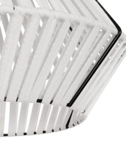 GLOBOSTAR® NUI 205-0063 Boho Κρεμαστό Φωτιστικό Οροφής με Ντουί 1 x E27 AC 220-240V IP20 – Λευκό – M36 x Π36 x Υ27cm