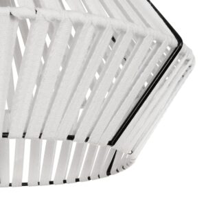 GLOBOSTAR® NUI 205-0063 Boho Κρεμαστό Φωτιστικό Οροφής με Ντουί 1 x E27 AC 220-240V IP20 – Λευκό – M36 x Π36 x Υ27cm
