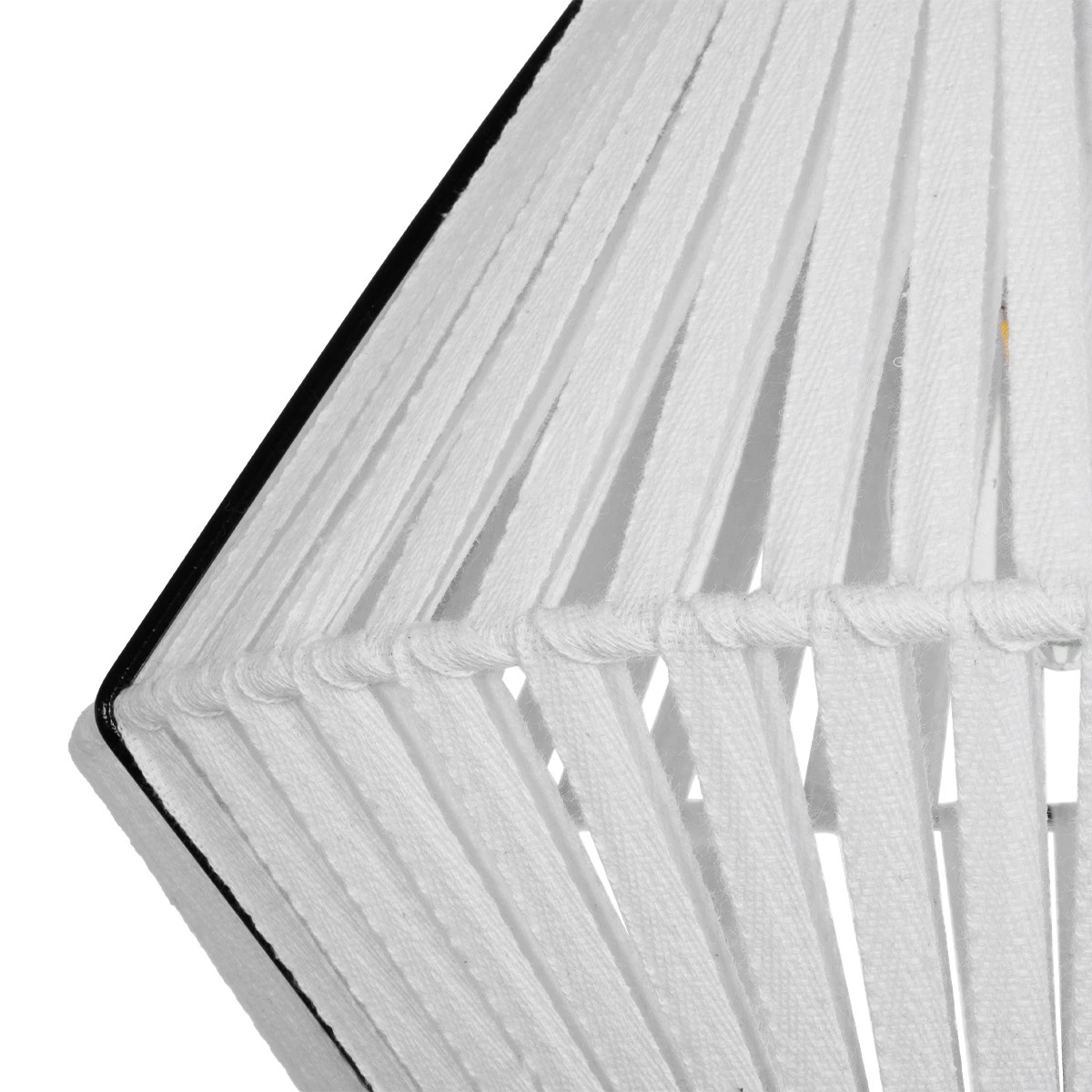 GLOBOSTAR® NUI 205-0063 Boho Κρεμαστό Φωτιστικό Οροφής με Ντουί 1 x E27 AC 220-240V IP20 – Λευκό – M36 x Π36 x Υ27cm