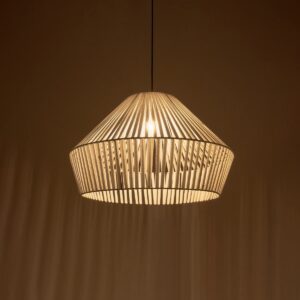 GLOBOSTAR® NUI 205-0064 Boho Κρεμαστό Φωτιστικό Οροφής με Ντουί 1 x E27 AC 220-240V IP20 – Λευκό – M60 x Π60 x Υ41cm