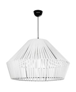 GLOBOSTAR® NUI 205-0064 Boho Κρεμαστό Φωτιστικό Οροφής με Ντουί 1 x E27 AC 220-240V IP20 – Λευκό – M60 x Π60 x Υ41cm