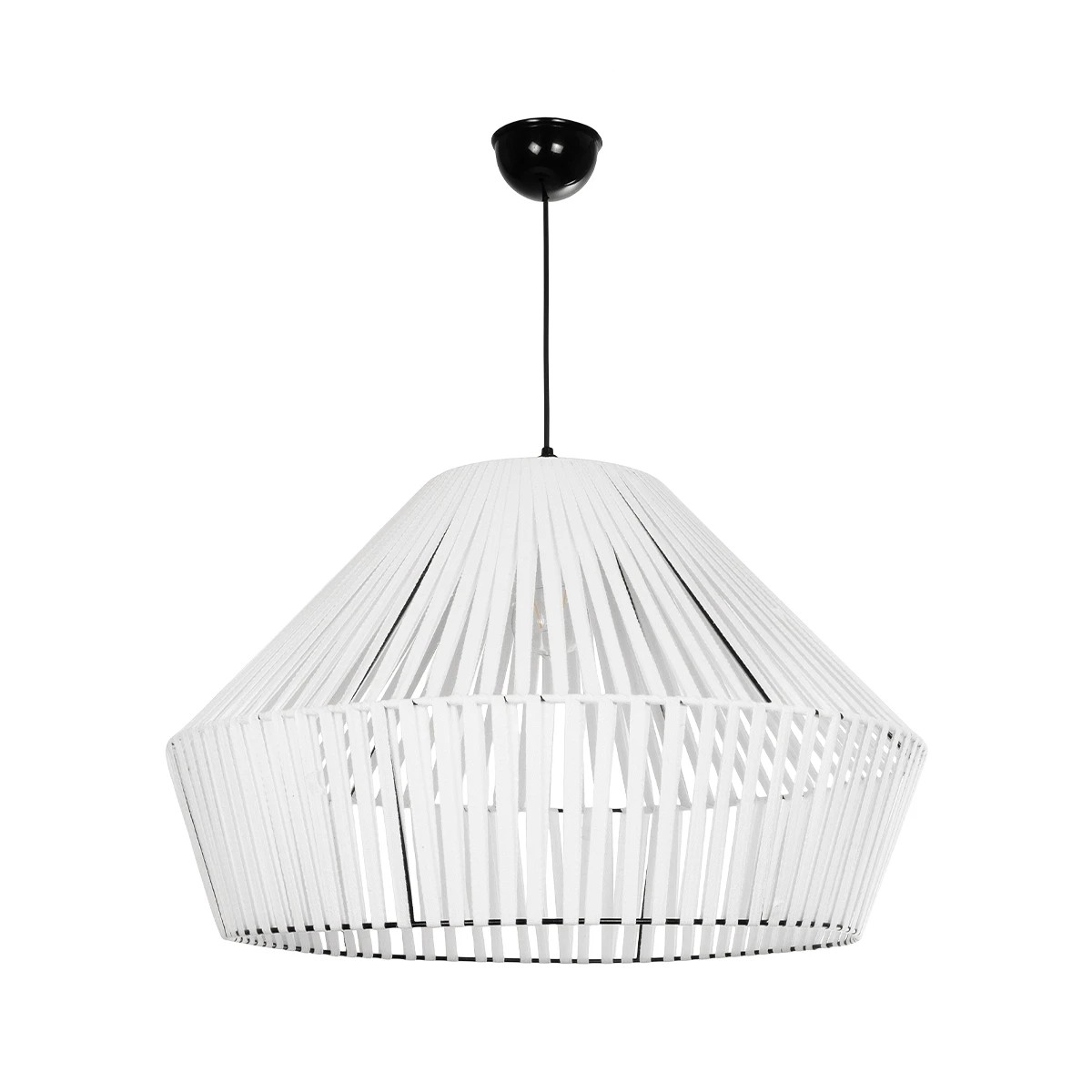 GLOBOSTAR® NUI 205-0064 Boho Κρεμαστό Φωτιστικό Οροφής με Ντουί 1 x E27 AC 220-240V IP20 – Λευκό – M60 x Π60 x Υ41cm