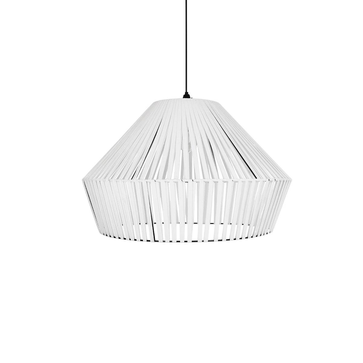 GLOBOSTAR® NUI 205-0064 Boho Κρεμαστό Φωτιστικό Οροφής με Ντουί 1 x E27 AC 220-240V IP20 – Λευκό – M60 x Π60 x Υ41cm