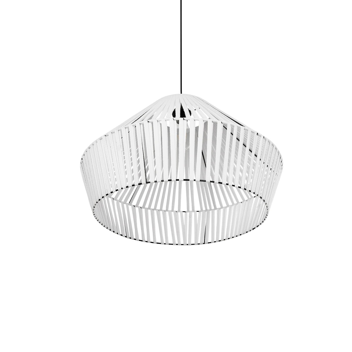 GLOBOSTAR® NUI 205-0064 Boho Κρεμαστό Φωτιστικό Οροφής με Ντουί 1 x E27 AC 220-240V IP20 – Λευκό – M60 x Π60 x Υ41cm