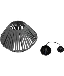 GLOBOSTAR® NUI 205-0065 Boho Κρεμαστό Φωτιστικό Οροφής με Ντουί 1 x E27 AC 220-240V IP20 – Γκρι – M36 x Π36 x Υ27cm