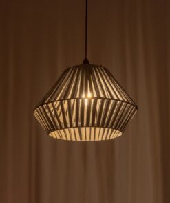 GLOBOSTAR® NUI 205-0065 Boho Κρεμαστό Φωτιστικό Οροφής με Ντουί 1 x E27 AC 220-240V IP20 – Γκρι – M36 x Π36 x Υ27cm