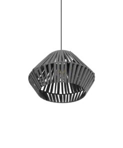 GLOBOSTAR® NUI 205-0065 Boho Κρεμαστό Φωτιστικό Οροφής με Ντουί 1 x E27 AC 220-240V IP20 – Γκρι – M36 x Π36 x Υ27cm