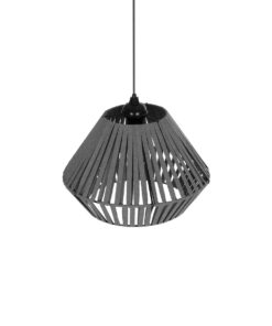 GLOBOSTAR® NUI 205-0065 Boho Κρεμαστό Φωτιστικό Οροφής με Ντουί 1 x E27 AC 220-240V IP20 – Γκρι – M36 x Π36 x Υ27cm