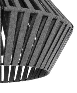 GLOBOSTAR® NUI 205-0065 Boho Κρεμαστό Φωτιστικό Οροφής με Ντουί 1 x E27 AC 220-240V IP20 – Γκρι – M36 x Π36 x Υ27cm