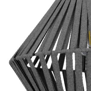 GLOBOSTAR® NUI 205-0065 Boho Κρεμαστό Φωτιστικό Οροφής με Ντουί 1 x E27 AC 220-240V IP20 – Γκρι – M36 x Π36 x Υ27cm
