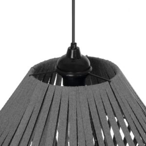 GLOBOSTAR® NUI 205-0065 Boho Κρεμαστό Φωτιστικό Οροφής με Ντουί 1 x E27 AC 220-240V IP20 – Γκρι – M36 x Π36 x Υ27cm