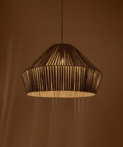 GLOBOSTAR® NUI 205-0066 Boho Κρεμαστό Φωτιστικό Οροφής με Ντουί 1 x E27 AC 220-240V IP20 – Γκρι – M60 x Π60 x Υ41cm