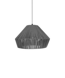 GLOBOSTAR® NUI 205-0066 Boho Κρεμαστό Φωτιστικό Οροφής με Ντουί 1 x E27 AC 220-240V IP20 – Γκρι – M60 x Π60 x Υ41cm