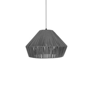 GLOBOSTAR® NUI 205-0066 Boho Κρεμαστό Φωτιστικό Οροφής με Ντουί 1 x E27 AC 220-240V IP20 – Γκρι – M60 x Π60 x Υ41cm