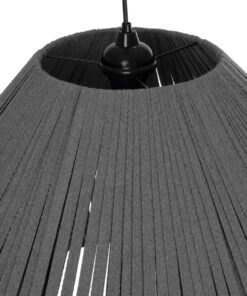 GLOBOSTAR® NUI 205-0066 Boho Κρεμαστό Φωτιστικό Οροφής με Ντουί 1 x E27 AC 220-240V IP20 – Γκρι – M60 x Π60 x Υ41cm