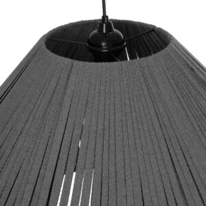 GLOBOSTAR® NUI 205-0066 Boho Κρεμαστό Φωτιστικό Οροφής με Ντουί 1 x E27 AC 220-240V IP20 – Γκρι – M60 x Π60 x Υ41cm