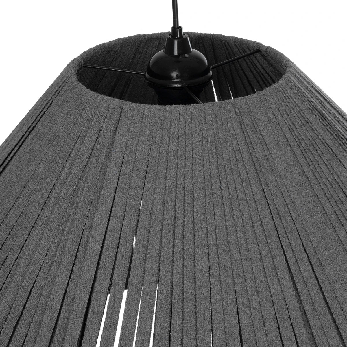 GLOBOSTAR® NUI 205-0066 Boho Κρεμαστό Φωτιστικό Οροφής με Ντουί 1 x E27 AC 220-240V IP20 – Γκρι – M60 x Π60 x Υ41cm