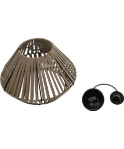 GLOBOSTAR® NUI 205-0067 Boho Κρεμαστό Φωτιστικό Οροφής με Ντουί 1 x E27 AC 220-240V IP20 – Μπεζ – M36 x Π36 x Υ27cm