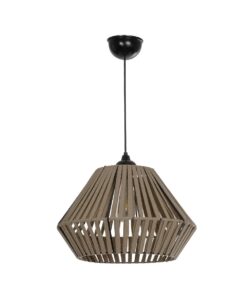 GLOBOSTAR® NUI 205-0067 Boho Κρεμαστό Φωτιστικό Οροφής με Ντουί 1 x E27 AC 220-240V IP20 – Μπεζ – M36 x Π36 x Υ27cm