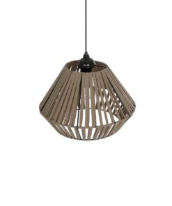 GLOBOSTAR® NUI 205-0067 Boho Κρεμαστό Φωτιστικό Οροφής με Ντουί 1 x E27 AC 220-240V IP20 – Μπεζ – M36 x Π36 x Υ27cm