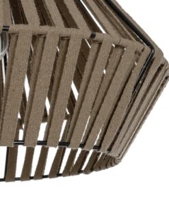 GLOBOSTAR® NUI 205-0067 Boho Κρεμαστό Φωτιστικό Οροφής με Ντουί 1 x E27 AC 220-240V IP20 – Μπεζ – M36 x Π36 x Υ27cm