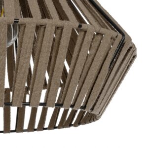 GLOBOSTAR® NUI 205-0067 Boho Κρεμαστό Φωτιστικό Οροφής με Ντουί 1 x E27 AC 220-240V IP20 – Μπεζ – M36 x Π36 x Υ27cm