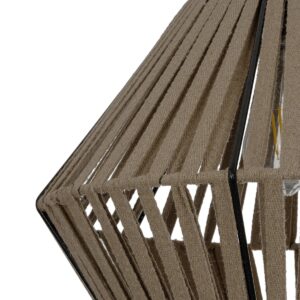 GLOBOSTAR® NUI 205-0067 Boho Κρεμαστό Φωτιστικό Οροφής με Ντουί 1 x E27 AC 220-240V IP20 – Μπεζ – M36 x Π36 x Υ27cm
