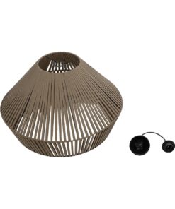 GLOBOSTAR® NUI 205-0068 Boho Κρεμαστό Φωτιστικό Οροφής με Ντουί 1 x E27 AC 220-240V IP20 – Μπεζ – M60 x Π60 x Υ41cm