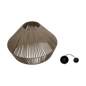 GLOBOSTAR® NUI 205-0068 Boho Κρεμαστό Φωτιστικό Οροφής με Ντουί 1 x E27 AC 220-240V IP20 – Μπεζ – M60 x Π60 x Υ41cm