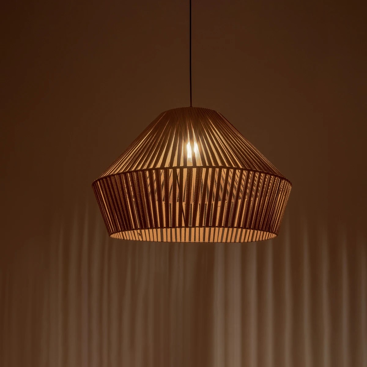 GLOBOSTAR® NUI 205-0068 Boho Κρεμαστό Φωτιστικό Οροφής με Ντουί 1 x E27 AC 220-240V IP20 – Μπεζ – M60 x Π60 x Υ41cm