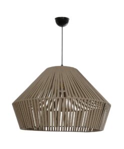 GLOBOSTAR® NUI 205-0068 Boho Κρεμαστό Φωτιστικό Οροφής με Ντουί 1 x E27 AC 220-240V IP20 – Μπεζ – M60 x Π60 x Υ41cm
