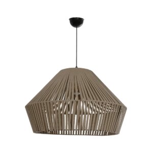 GLOBOSTAR® NUI 205-0068 Boho Κρεμαστό Φωτιστικό Οροφής με Ντουί 1 x E27 AC 220-240V IP20 – Μπεζ – M60 x Π60 x Υ41cm
