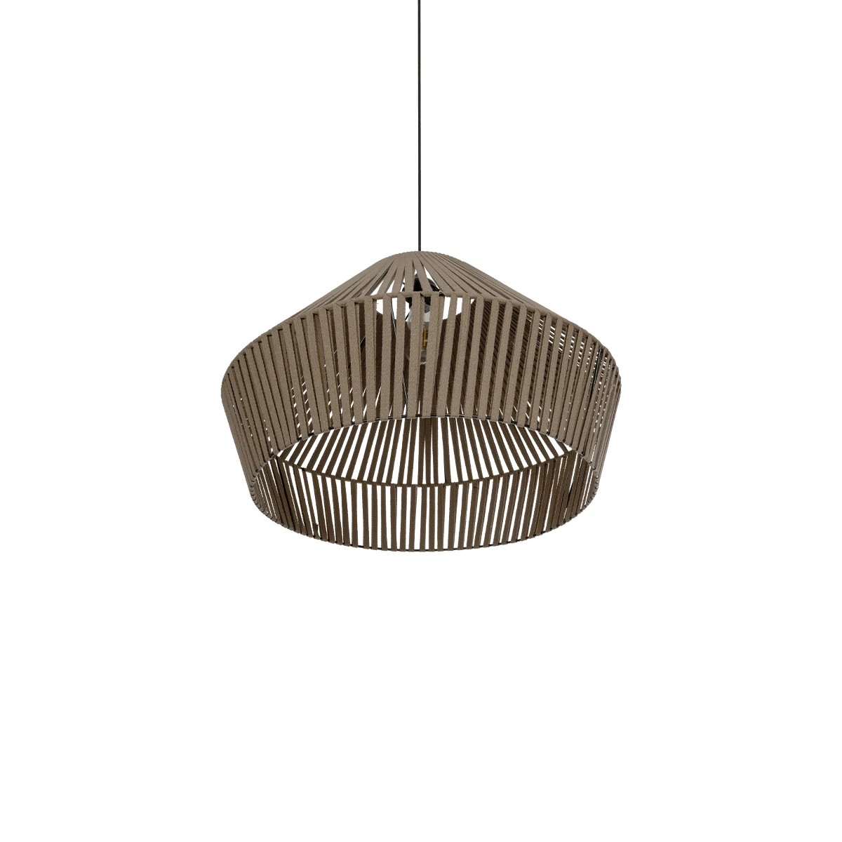 GLOBOSTAR® NUI 205-0068 Boho Κρεμαστό Φωτιστικό Οροφής με Ντουί 1 x E27 AC 220-240V IP20 – Μπεζ – M60 x Π60 x Υ41cm