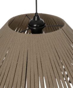 GLOBOSTAR® NUI 205-0068 Boho Κρεμαστό Φωτιστικό Οροφής με Ντουί 1 x E27 AC 220-240V IP20 – Μπεζ – M60 x Π60 x Υ41cm